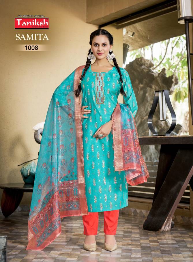 Samita Vol 1 By Taniksh Handwork Printed Kurti With Bottom Dupatta Wholesalers In Delhi
